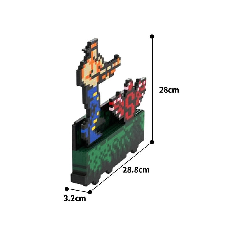 Classic 8-Bit Jungle Commando MOC Building Kit | Pixel Scene Diorama - 4