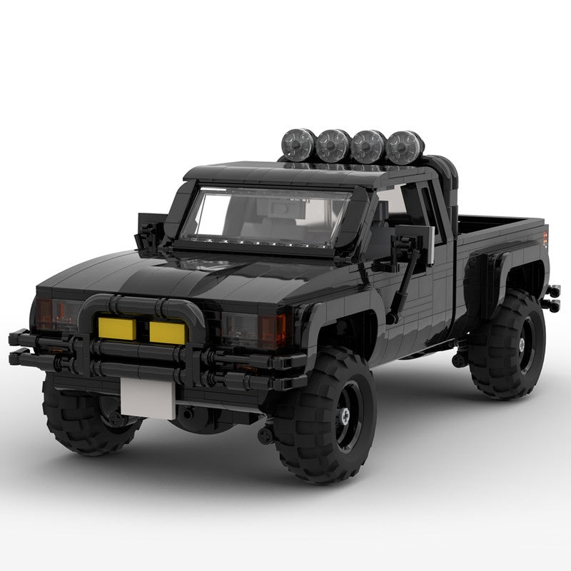 Classic 80s Movie Pickup Truck Building Kit | LEGO-Compatible MOC - 1