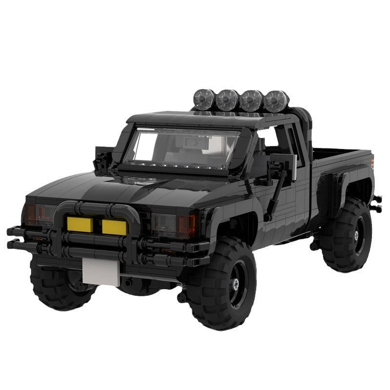 Classic 80s Movie Pickup Truck Building Kit | LEGO-Compatible MOC - 5