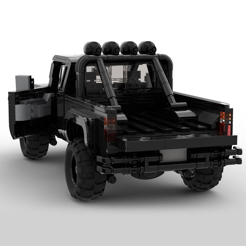 Classic 80s Pickup Truck MOC Building Kit | Vintage Vehicle Model - 4