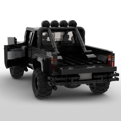 Classic 80s Pickup Truck MOC Building Kit | Vintage Vehicle Model - 4