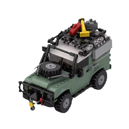 Classic 90 British 4x4 Off-Road Vehicle Building Kit | 8-Wide Compatible MOC - 5