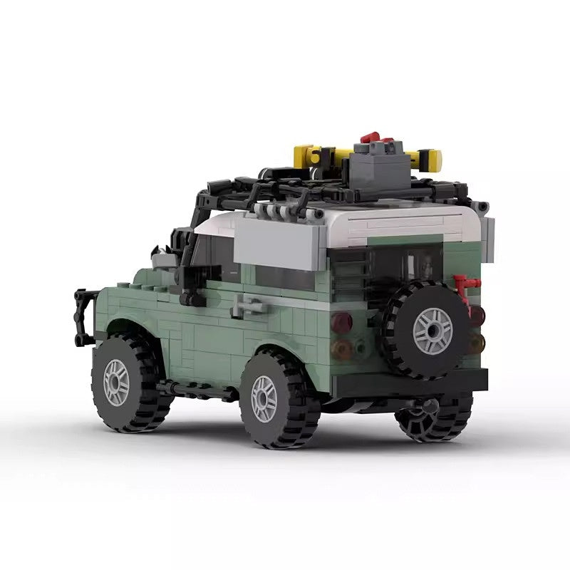 Classic 90 British 4x4 Off-Road Vehicle Building Kit | 8-Wide LEGO-Compatible MOC - 3