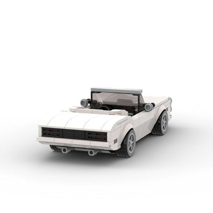 Classic American Muscle Convertible Building Kit | 8-Wide LEGO-Compatible MOC - 5