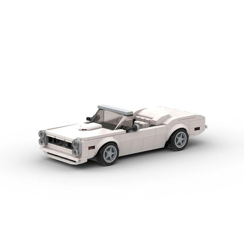 Classic American Muscle Convertible MOC Building Kit | 8-Wide Car Model - 1