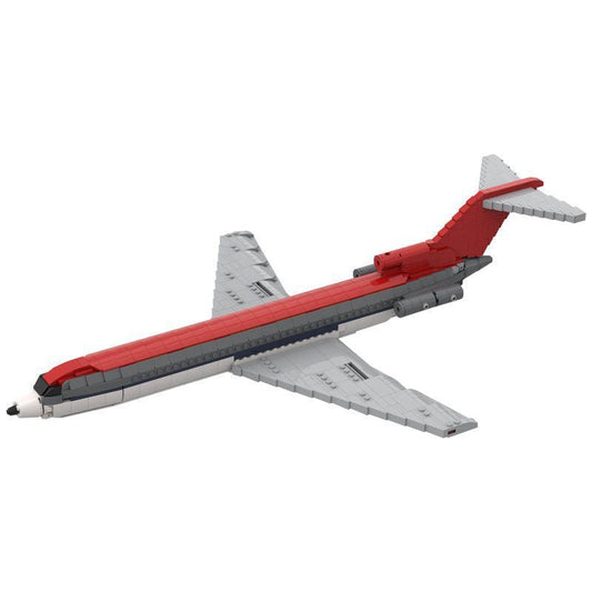 Classic B727 Jetliner Building Kit | 1:80 Scale | LEGO-Compatible MOC - 1