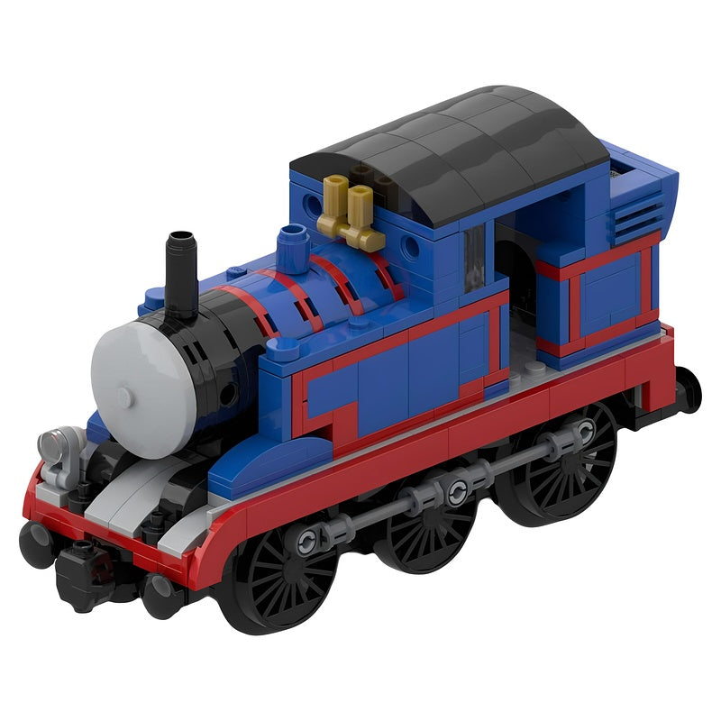Classic Blue Tank Steam Locomotive MOC Building Kit - 1