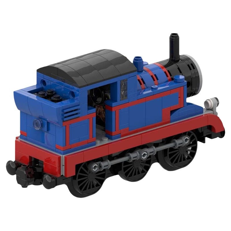 Classic Blue Tank Steam Locomotive MOC Building Kit - 5