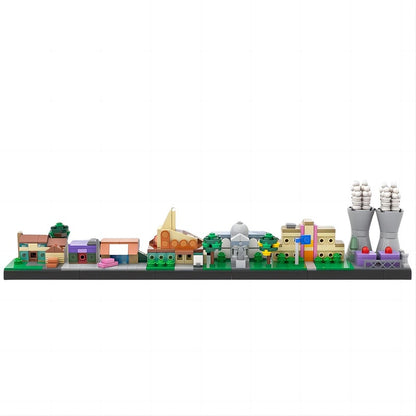 Classic Cartoon City Skyline MOC Building Kit | Urban Architecture Model - 2