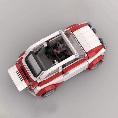 Classic Italian Mini Racing Car MOC Building Kit | Vintage Vehicle Model - 2
