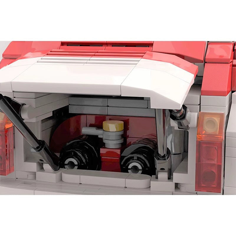 Classic Italian Mini Racing Car MOC Building Kit | Vintage Vehicle Model - 4