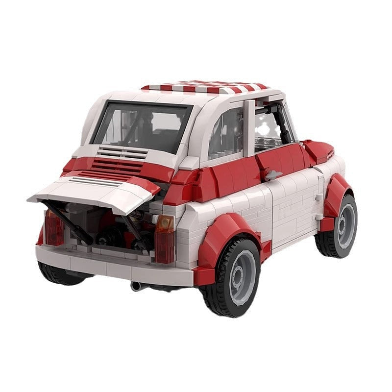Classic Italian Mini Racing Car MOC Building Kit | Vintage Vehicle Model - 5
