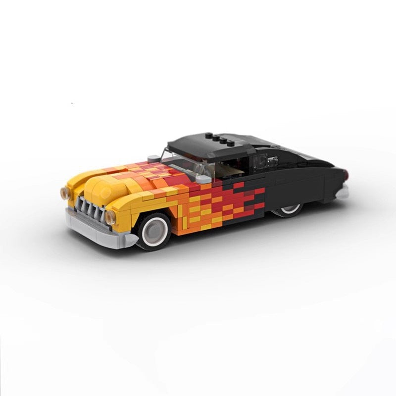 Classic Lead Sled Hot Rod Coupe Building Kit | LEGO-Compatible MOC - 1