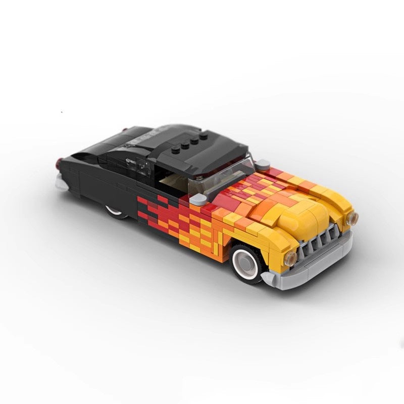 Classic Lead Sled Hot Rod Coupe Building Kit | LEGO-Compatible MOC - 3
