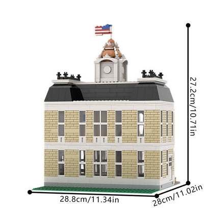 Classic Modular City Hall Building Kit | Compatible MOC - 4