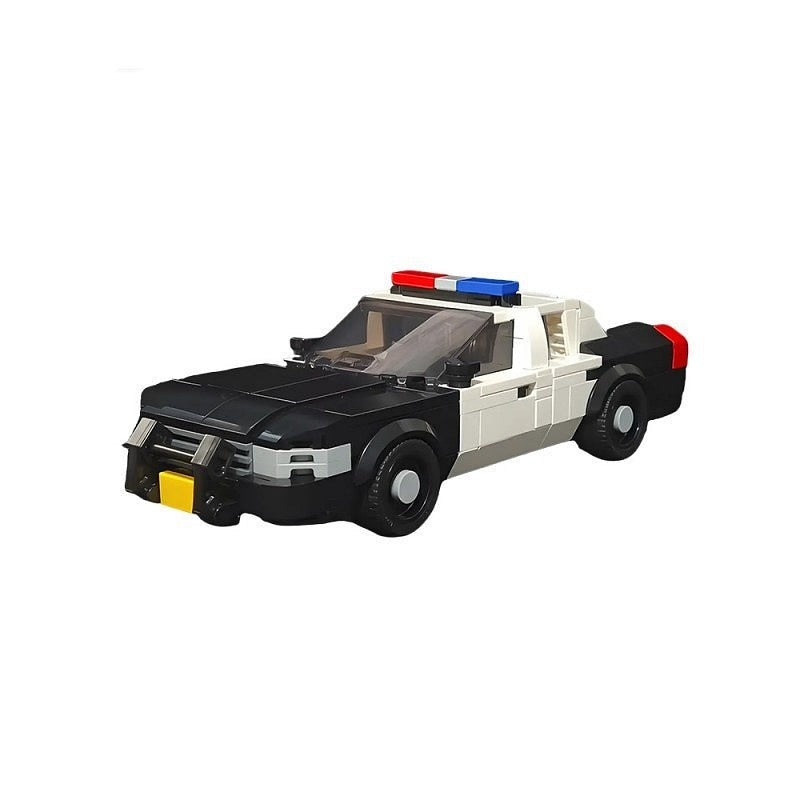 Classic Police Interceptor Sedan MOC Building Kit | Vintage Vehicle Model - 6