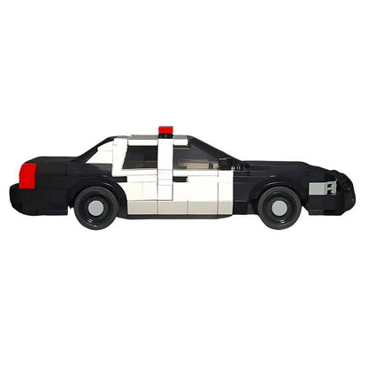 Classic Police Interceptor Sedan MOC Building Kit | Vintage Vehicle Model - 9