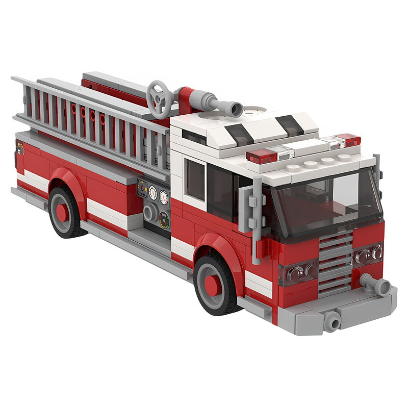 Classic Pumper Fire Engine MOC Building Kit - 3