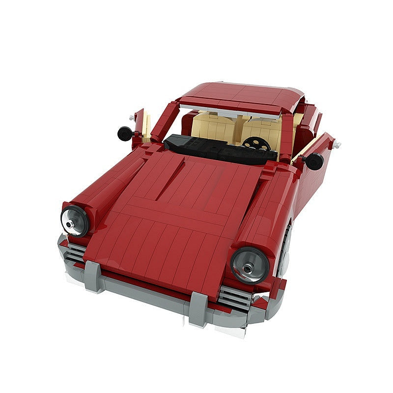 Classic Retro Sports Coupe MOC Building Kit | Vintage Vehicle Model - 2