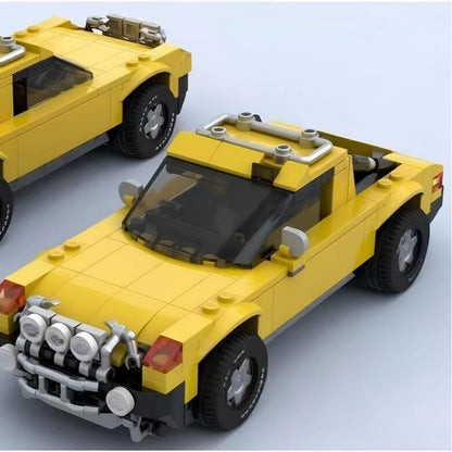 Classic Safari Rally Car MOC Building Kit | 8-Wide Sports Car Model - 2