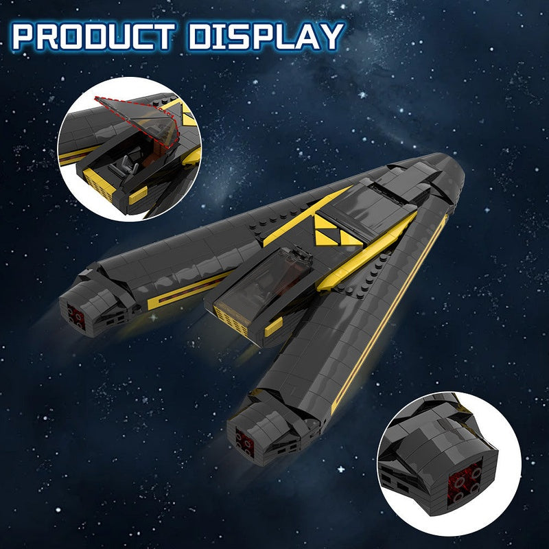 Classic Space Rogue Interceptor MOC Building Kit | Sci-Fi Starfighter - 2