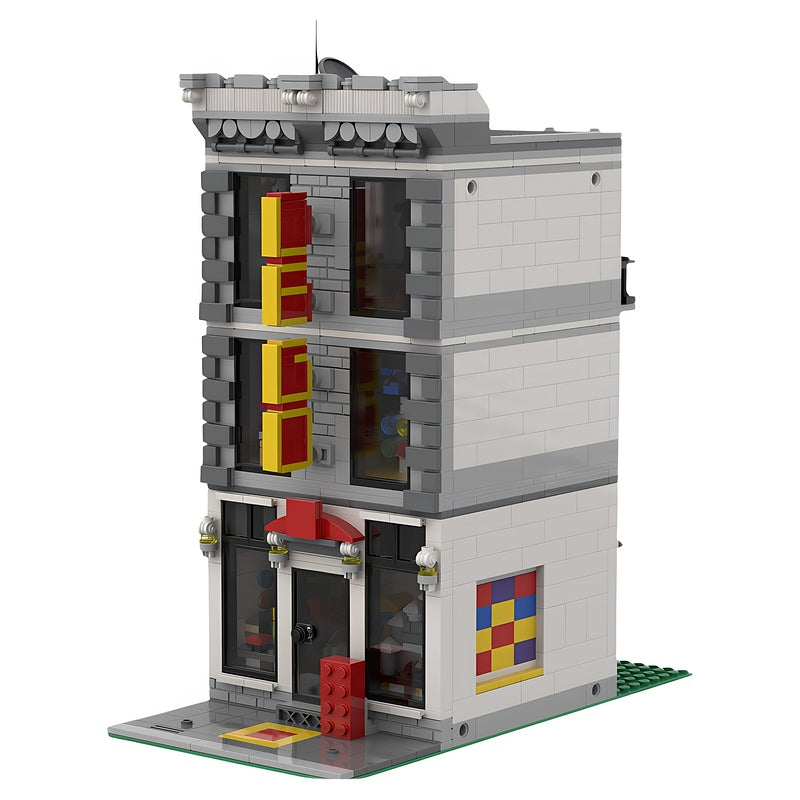 Classic Storefront & Radio Studio Modular MOC Building Kit - 3