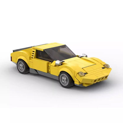 Classic V12 Vintage Sports Car MOC Building Kit | 8-Wide Vehicle Model - 1