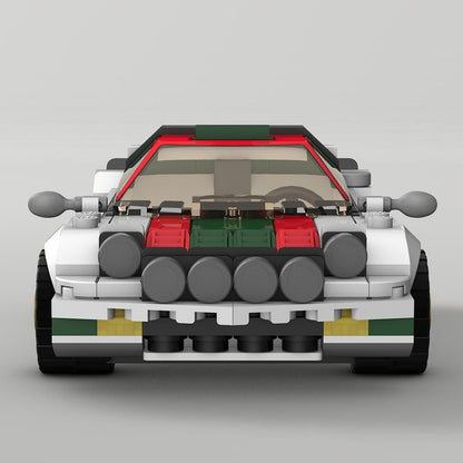 Classic White Wedge Rally Coupe MOC Building Kit - 6