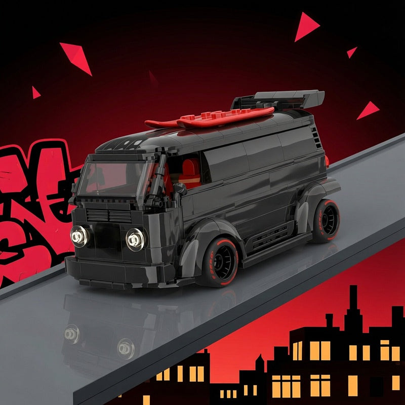 Classic Widebody Rear-Engine Transporter Van MOC Building Kit - 2