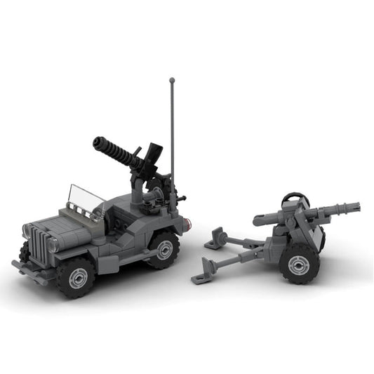 Classic WWII 4x4 Utility Truck Building Kit | MOC-108751 - 1