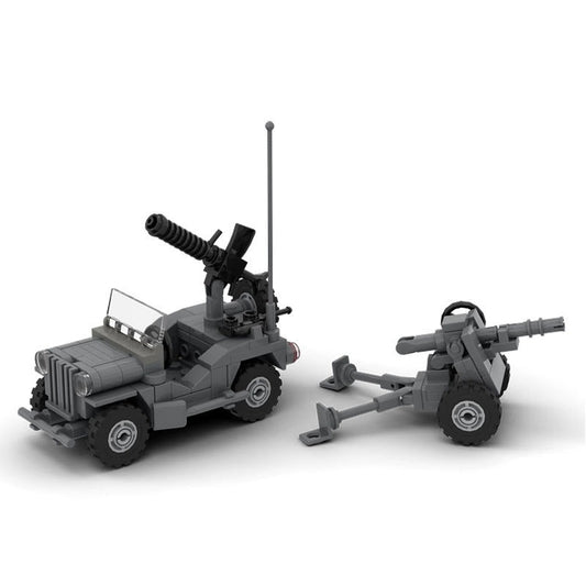 Classic WWII 4x4 Utility Truck MOC Building Kit | Military Vehicle Model - 1