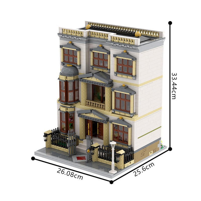 Classicism Villa MOC Building Kit | Elegant Historic Architecture Model - 5