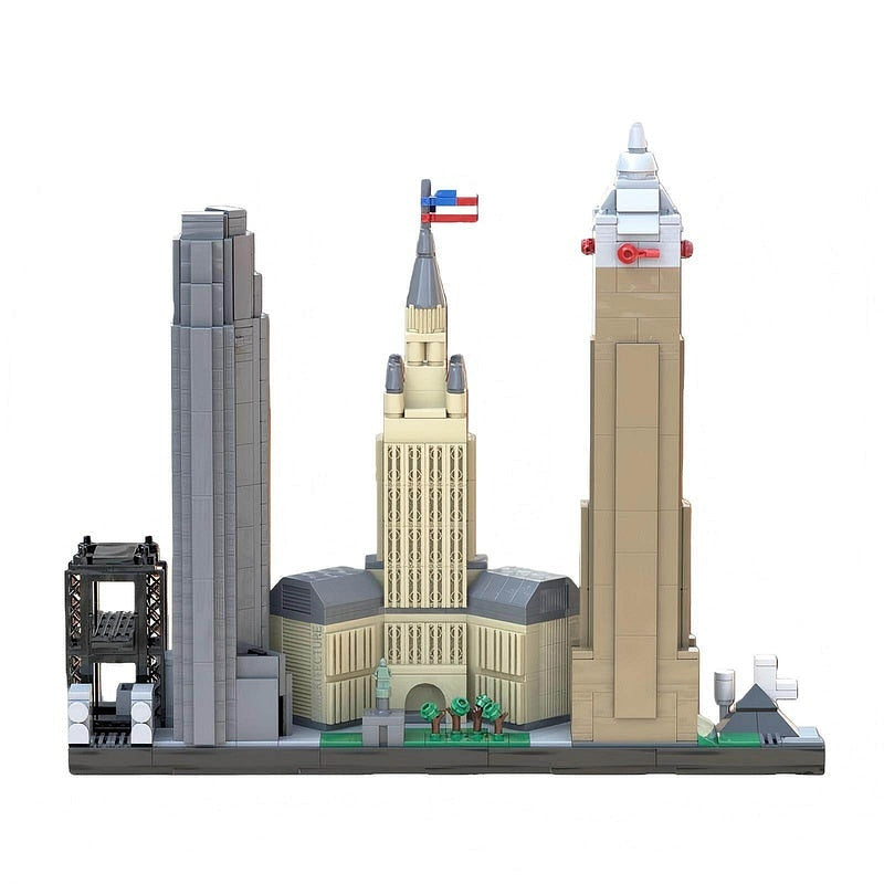 Cleveland Ohio Skyline MOC Building Kit | City Architecture Model - 2