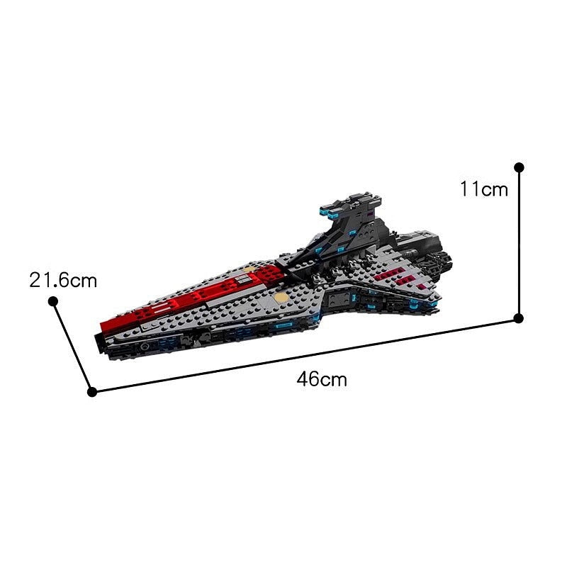 Clone Era Republic Battle Cruiser Building Kit | Sci-Fi Capital Spacecraft - 2