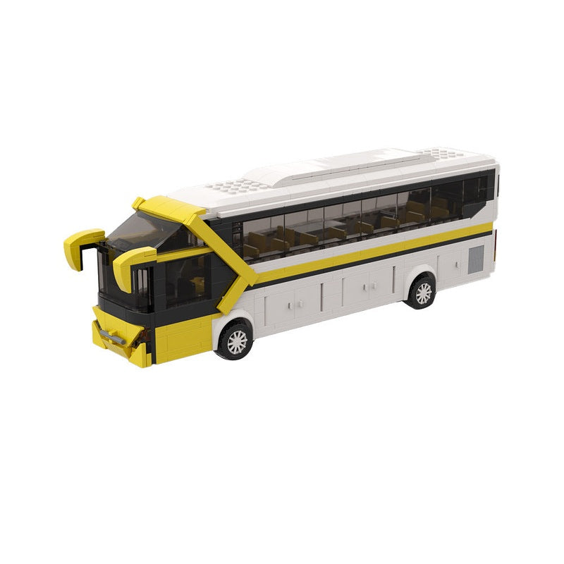 Coach Bus MOC Building Kit | Realistic Long Distance Vehicle Model - 1
