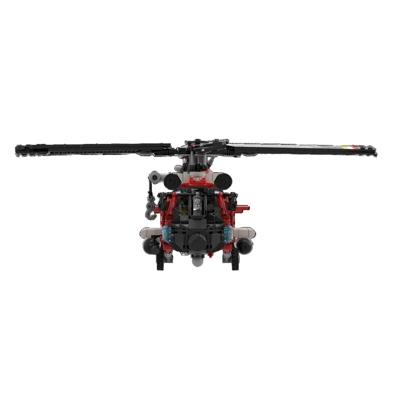 Coast Guard Jayhawk Rescue Helicopter Building Kit | LEGO-Compatible MOC - 2