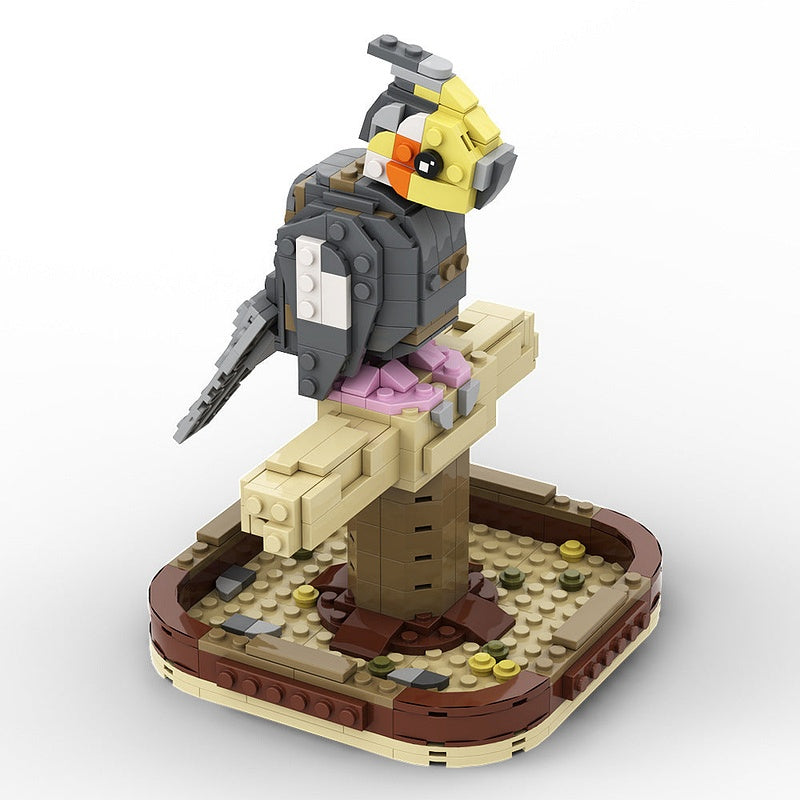 Cockatiel Bird MOC Building Kit | Exotic Parrot Display Model Set - 3