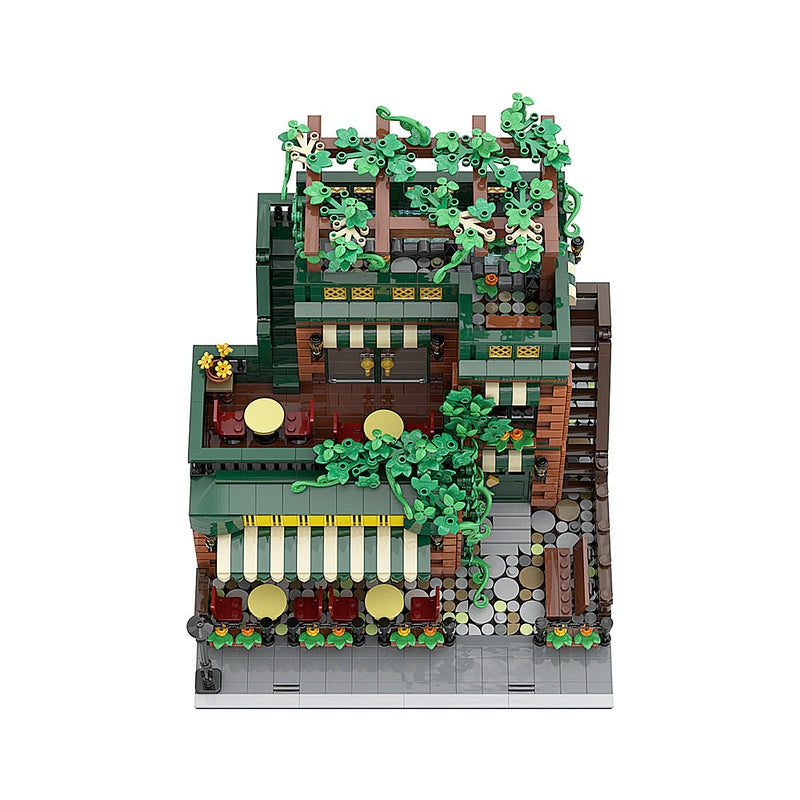 Coffeehouse MOC Building Kit Cozy Café Architecture Model - 1