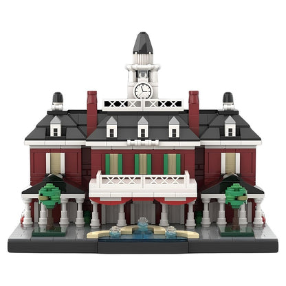 Colonial American Pavilion Clock Tower MOC Building Kit - 1