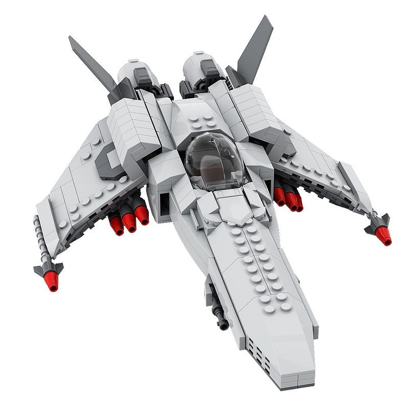 Colonial Fleet Viper Fighter MOC Sci-Fi Starfighter Building Kit - 6