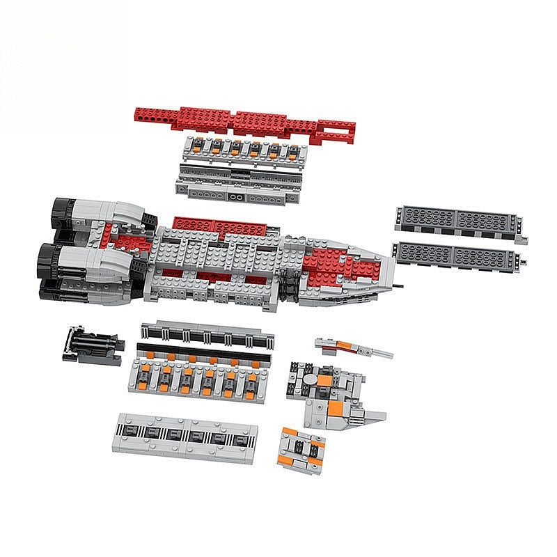 Colonial Minotaur MOC Space Gunship Building Kit | Sci-Fi Starship - 5