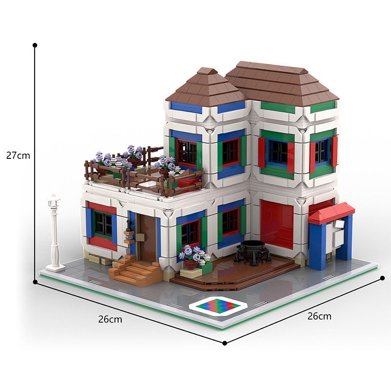 Colorful Fantasy Village House Building Kit | LEGO-Compatible MOC - 5