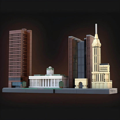 Columbus Skyline MOC Building Kit | Micro City Architecture Display Model - 2