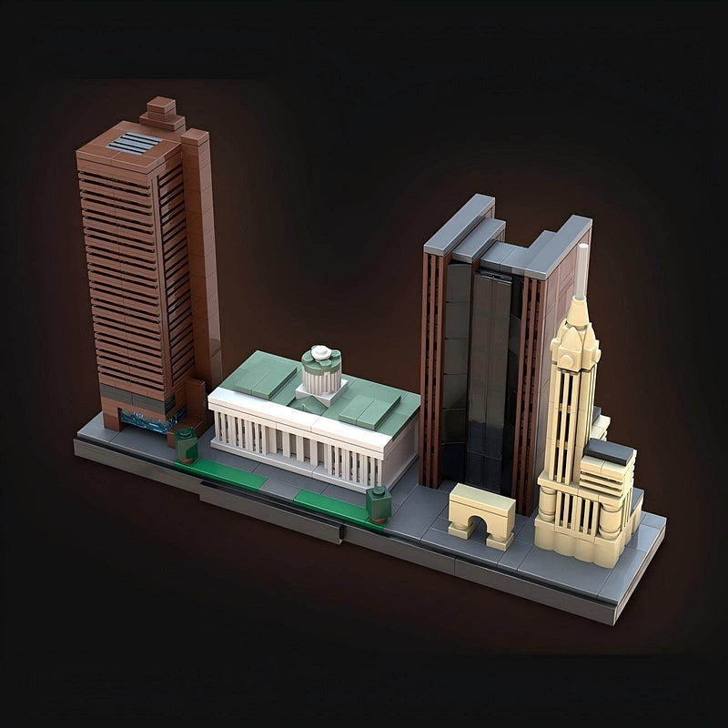 Columbus Skyline MOC Building Kit | Micro City Architecture Display Model - 3