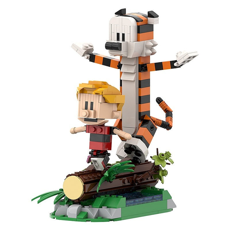 Comic Boy And Tiger Friends MOC Character Figure Building Kit - 2