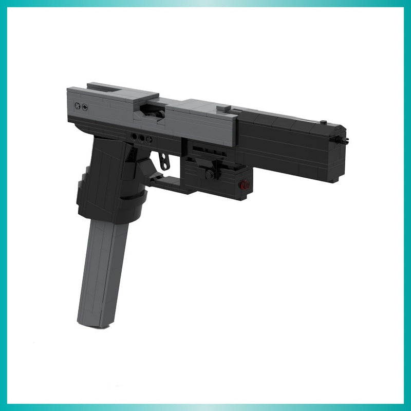 Compact Rubber Band Pistol MOC Building Kit | Functional Mechanical Display Model - 2