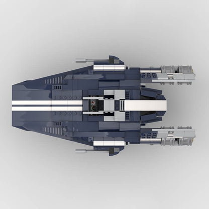 Compact Twin-Engine Interceptor Starfighter MOC Building Kit - 2