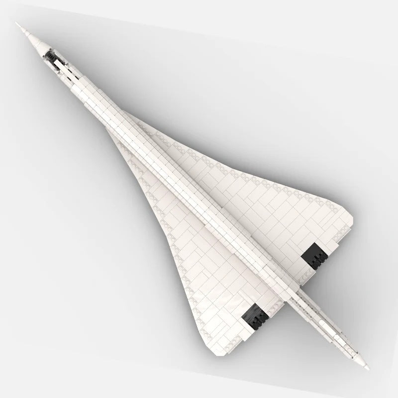 Concorde Tailless Aircraft Building Kit | LEGO-Compatible MOC - 1