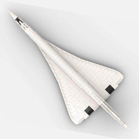 Concorde Tailless Aircraft Building Kit | LEGO-Compatible MOC - 1