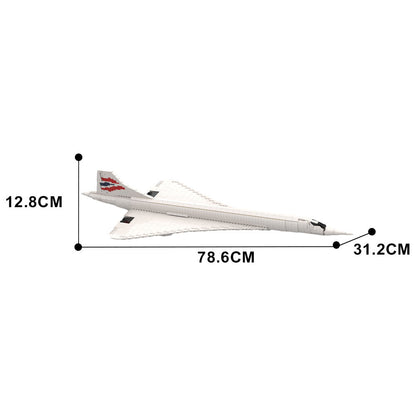 Concorde Tailless Aircraft Building Kit | LEGO-Compatible MOC - 4